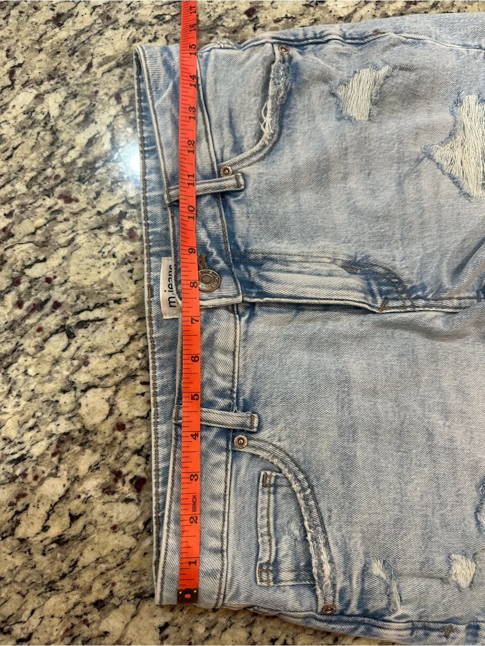 Maurices Light Blue Distressed Denim Jean Shorts